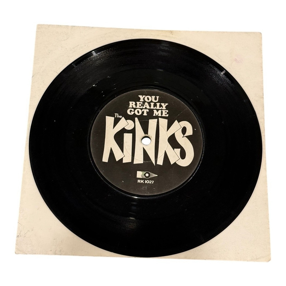 Vintage Kinks 45 RPM Vinyl Record You Really Got Me All Day All of the Night 196